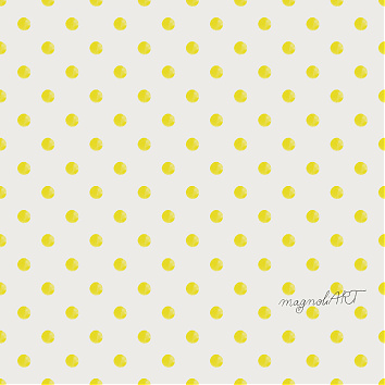 Dandelion yellow dots cream BK22-A4 - seamless repeat pattern with watercolor elements