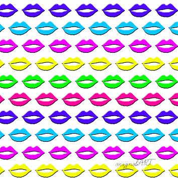 Neon lips - seamless repeat pattern