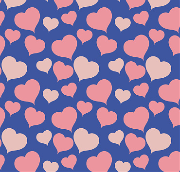 Pastel hearts on blue BK22-A10 - seamless repeat pattern 