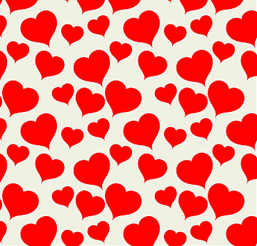 Red hearts on cream BK22-A11 - seamless repeat pattern 