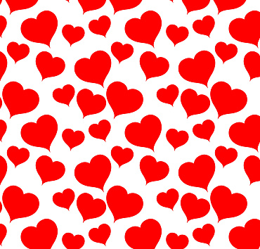 Red hearts on white BK22-A12 - seamless repeat pattern 