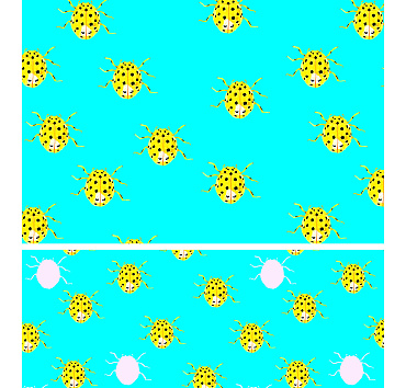 22-spot ladybirds  - seamless patterns in a collection for buying or licensing, the whole group, or a single pattern 